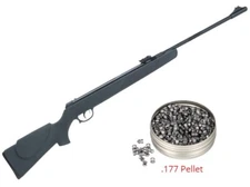 Air Rifle .177 Caliber Spring Powered Break Barrel 850+ Fps W/ 200 Round Pellets