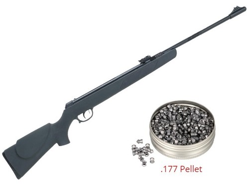 Air Rifle .177 Caliber Spring Powered Break Barrel 850+ Fps W/ 200 ...