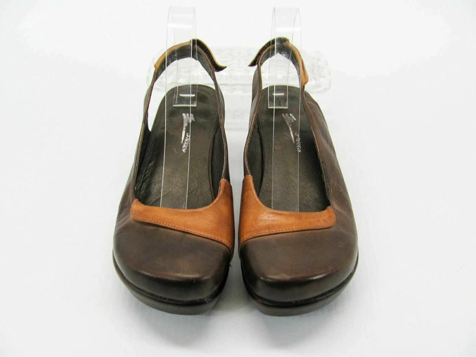 Antelope Womens Shoes Size 9M EUR 40 Brown Leather Slingback Heel Pre Owned qp - Image 4 of 4