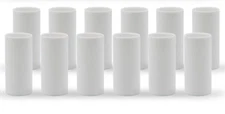 2 Inch White Plastic Candle Cover Sleeves, Chandelier Socket Sleeves Lot of 12