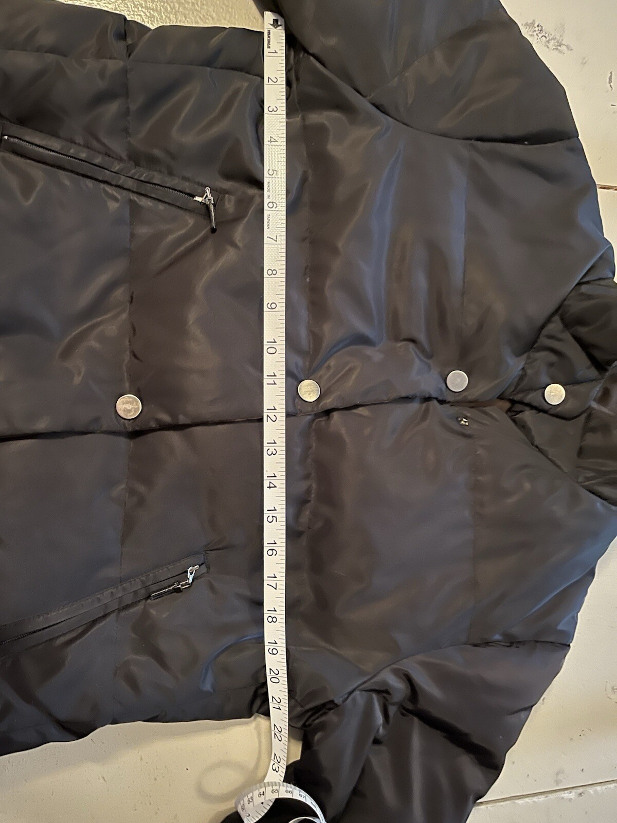 Talbots Black Down Jacket, Reversible, Large - image 4