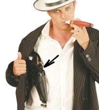 Revolver With Shoulder Holster Gangster Police Cop 20s 30s Fancy Dress GU/16643