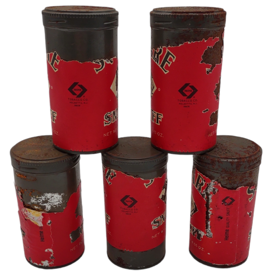 Vintage 5 Square Snuff Tins Tobacco Advertising Helme Co Helmetta NJ EMPTY Lot eBay