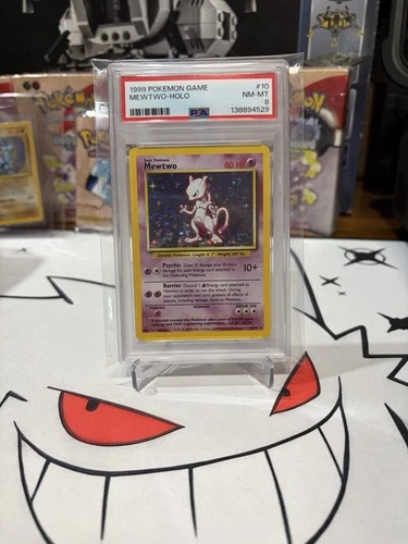 1999 Pokemon Base Set Mewtwo Holographic #10/102 PSA 8