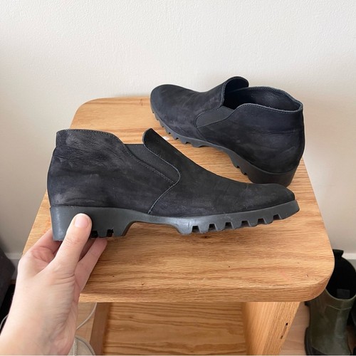 Arche Jimara Leather Ankle Booties Slip On Almond Toes Women’s size 38 Black - 第 4/10 張圖片