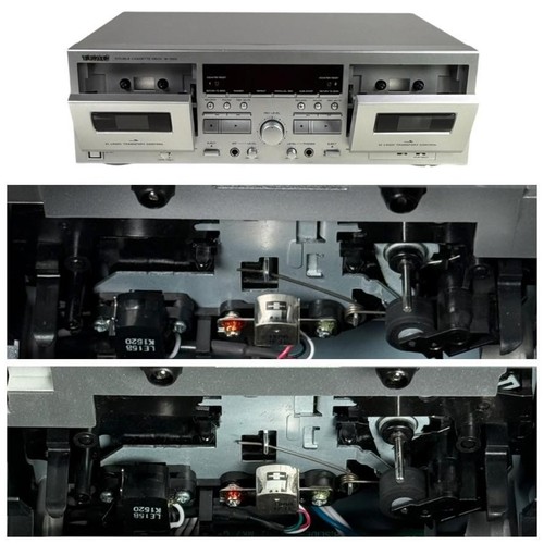 TEAC Double Cassette Deck W-1200 Silver 100V High Quality Sound Japan F/S Used - Picture 3 of 9