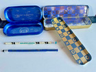RARE-Sanrio Japan Retro Bus Purse 1996-Pencil&Eyeglass Metal Cases-Book-Scarf — photo 9