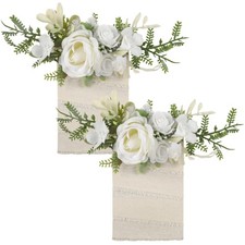 Pocket Boutonniere For Men 2 PCS Prom Set Wedding Groom Anniversary Party