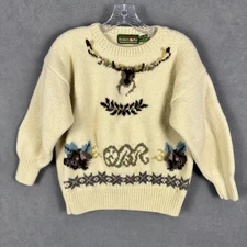 Outback Red Womens Heirloom Collection Sweater L 100% Wool Vintage Grandma