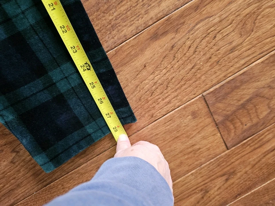 Pantalones al tobillo Talbots de terciopelo Chatham tartán a cuadros para mujer talla 4 vacaciones preppy Foto 2 de 4