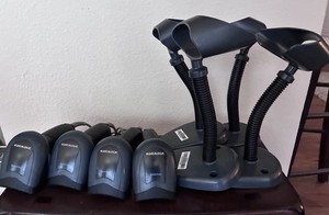 (4) Datalogic Quickscan QD2430 Handheld 1D/2D Barcode Scanner w/ USB Cable