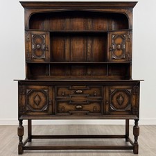 Antique 20th Century Jacobean Style Dresser In Oak ( REF AF-4901 )