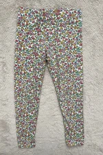 Boden Girl’s Floral Yellow Red Green Leggings Pants size 6-7Y
