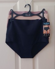 F.I.T. Figure Improving Sz M High Waist Laser Cut Tummy Control Briefs 3 Pack