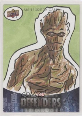 2018 Upper Deck Marvel Defenders 1/1 Adam Worton #SKT Auto Sketch 1md