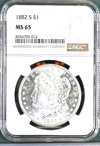 1882-S MORGAN SILVER DOLLAR NGC MS65 WOW LOOKS PROOF LIKE L@@K WOW