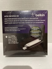 NEW Belkin N750 DB/N900 DB High-Performance Dual-Band WiFi USB Adapter SEALED