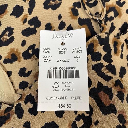 J. Crew Leopardenmuster Jakobsmuschelkante Tanktop Damengröße 0 - Bild 13 von 14