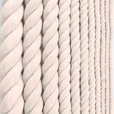 GOLBERG Twisted 100% Natural Cotton Rope – Macramé Crafts (1/2 inch x 25 feet...
