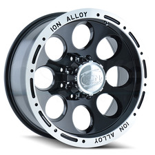 16x8 Ion 174 5x114.3 -5 Gloss Black Machined Wheels Rims Set4 83.82