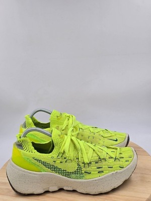 Nike Space Hippie 04 Athletic Shoes Flyknit Lemon Twist DA2725 700 Women's sz 10