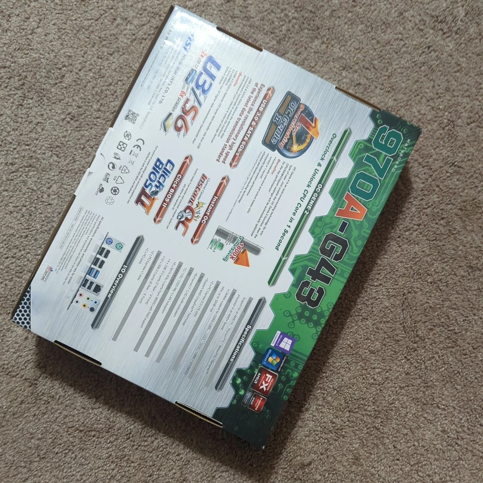 MSI 970A-G43 Motherboard MS-7693 Socket AM3/AM3+ DDR3 AMD 970 New in box - Image 3 of 4