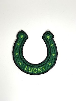 LUCKY HORSESHOE - Embroidered 3.5 in x 3.5 in Irish Good Luck Horseshoe 