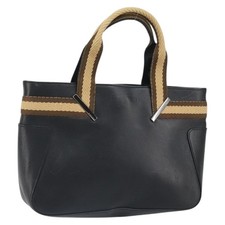 GUCCI Borsa a mano Sherry uscita in pelle nero argento 000 0860 originale am10737