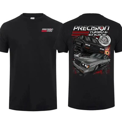Precision Turbo & Engine Graphic T-Shirt  Street Racing Tee Featuring Turbo Cars