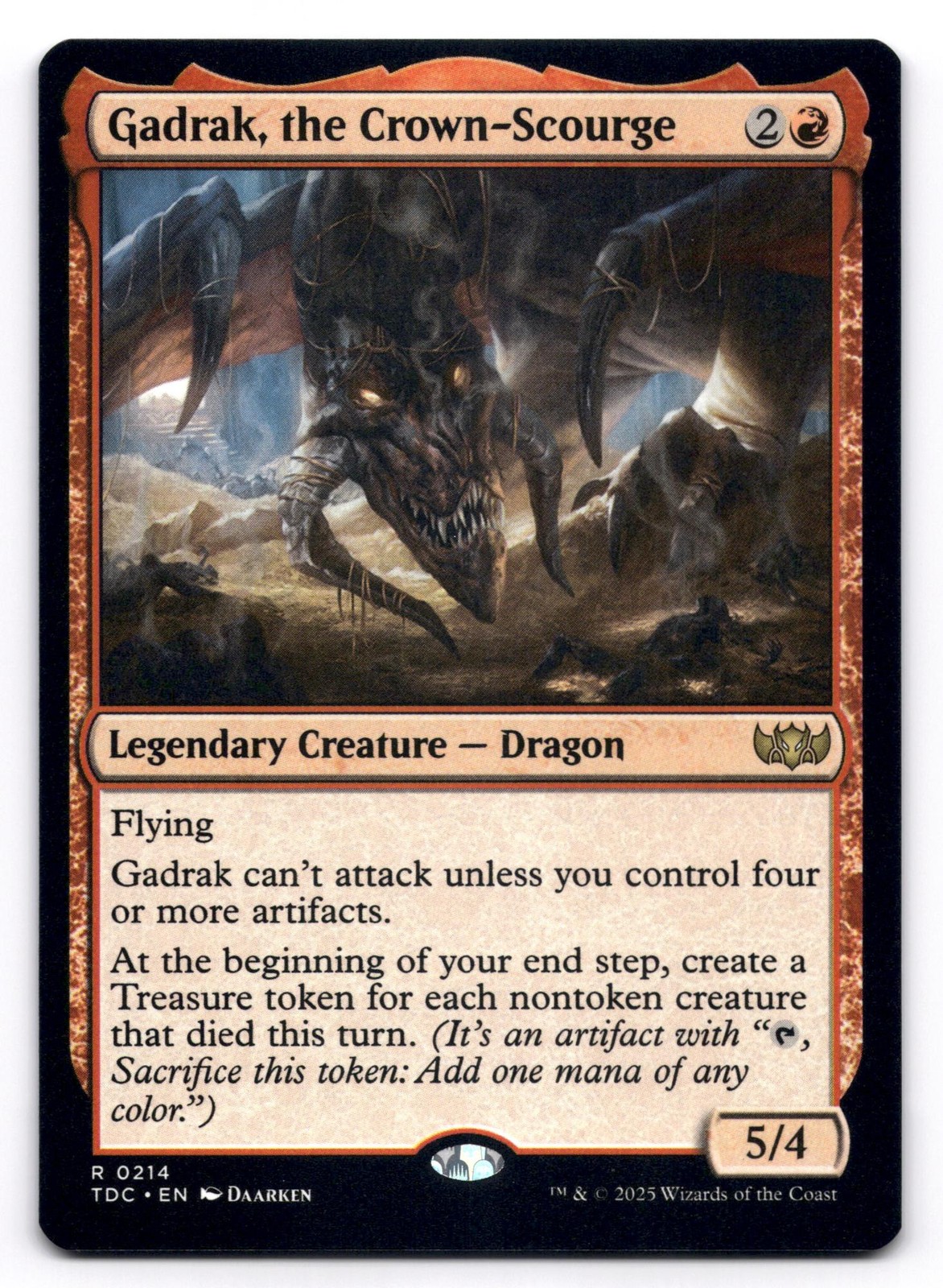 Gadrak, the Crown-Scourge NM Commander: Tarkir: Dragonstorm 214 MTG Regular Rare