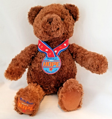 GUND Wish Bear 2003 Hope ''Believe You Can'' Soft Brown Fur Bear May Dept Store
