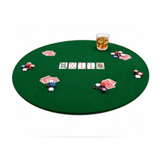 Green Felt Round Poker Table Cover Cloth Fits 36 to 42 Inch Card Game Table Top