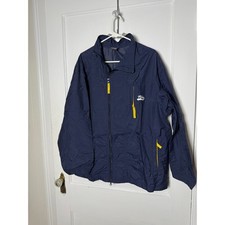 Vintage 90s Nike Windbreaker Mens M Navy Yellow Nylon Jacket Gorpcore Retro