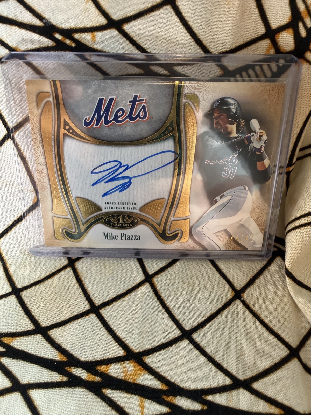 MIKE PIAZZA 2026 TOPPS TIER ONE TOP SHELF SIGNATURES AUTO /49 METS 