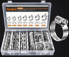 100 Pcs Heavy Duty Stainless Steel Hose Clamps Assortment Kit 14- 1-126-38m 100 Pcs Heavy Duty Stainless Steel Hose Clamps Assortment Kit 14- 1-126-38m