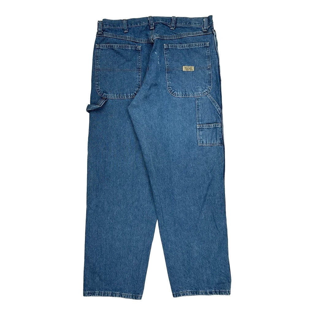 Wrangler Carpenter Pants - 34W 30L Blue Cotton