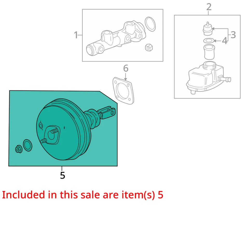 2002 BMW 530i Power Brake Booster OEM 160K milhas - LKQ430669104 - Imagem 4 de 4