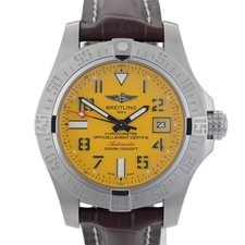 Breitling Avenger II Seawolf A17331 Yellow 44mm Automatic Men's Watch + Box