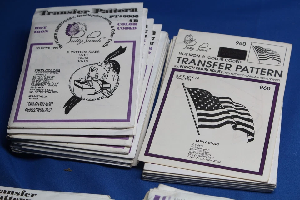 Pretty Punch Hot Iron Vintage Lot of 210 Color Coded Patterns for Embroidery - Image 4 of 4