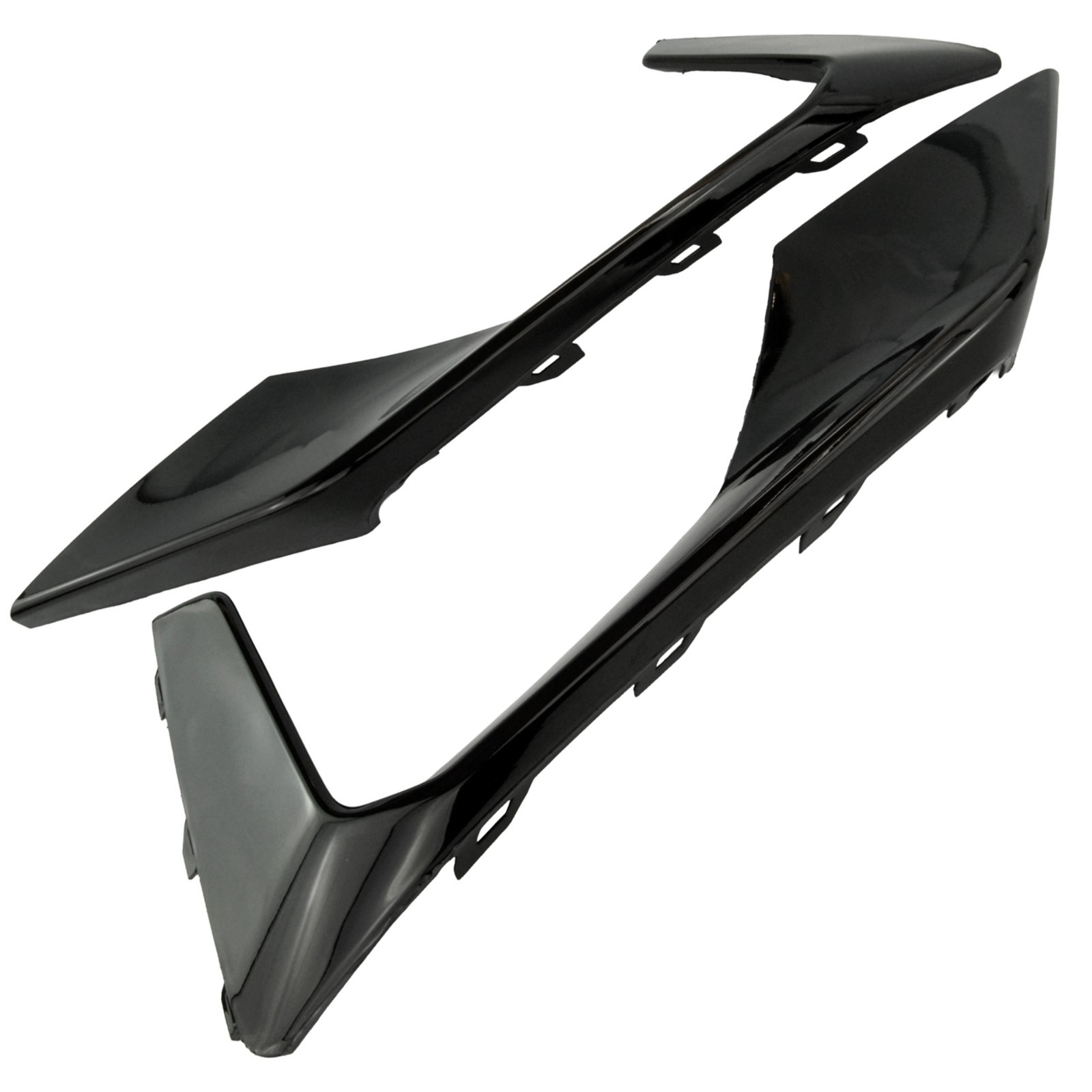 FORD FOCUS ST STLINE MK4 GLOSS BLACK FRONT BUMPER TRIMS FOG SURROUNDS LEFT RIGHT