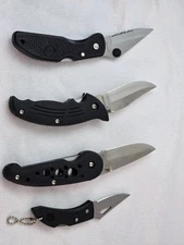 Maxam Knife Folding Pocket Knife Black New Out Of Package Lot Of 4 