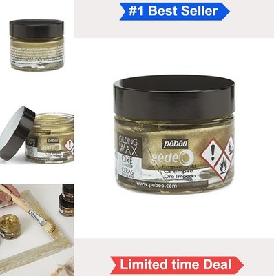 Metallic Gilding Wax Paste 5.6 oz Jar Gold Finish for Furniture Frames Glass