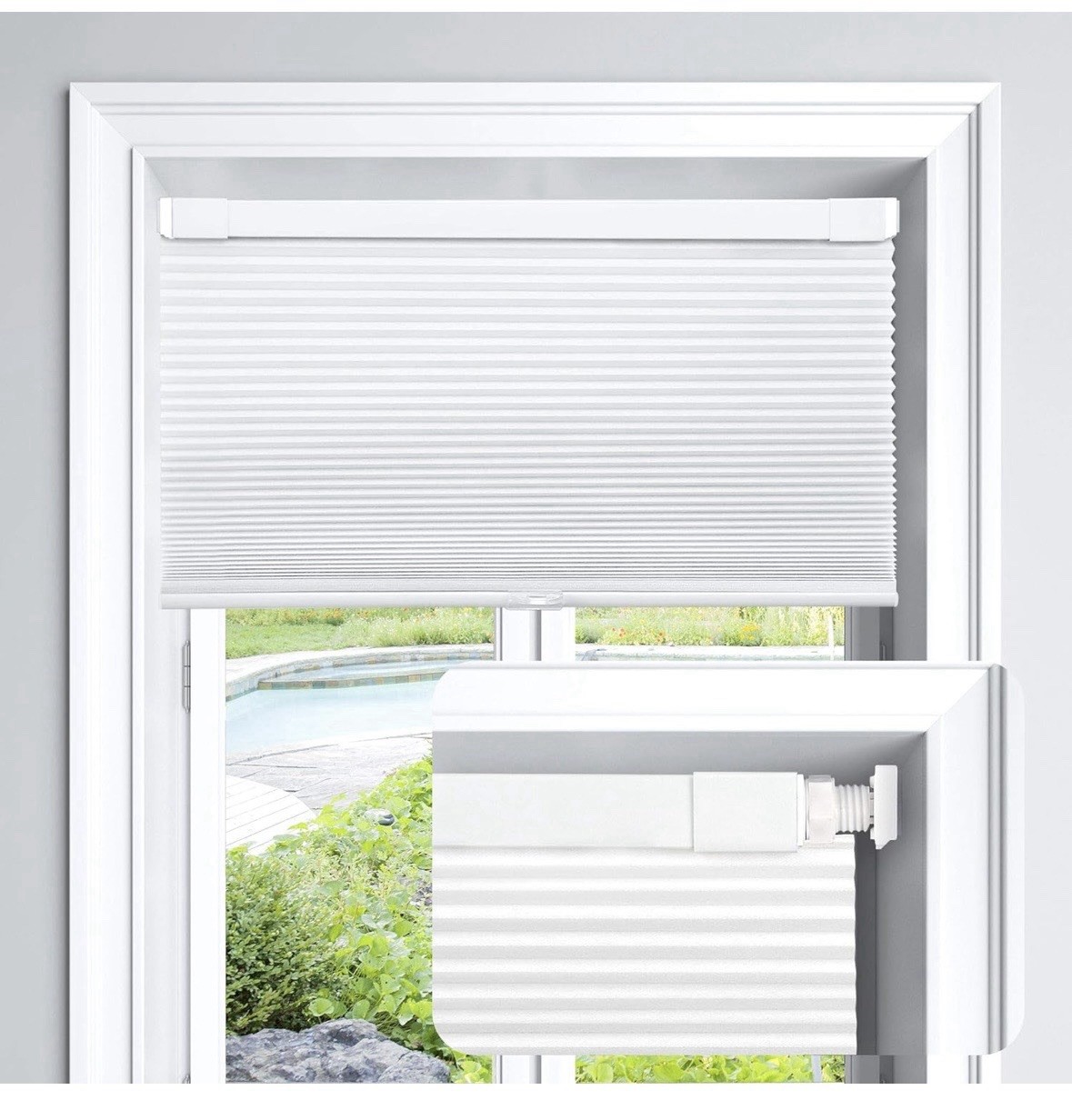 ,honeycomb Shades Pleated Blinds, 27'' W X 36'' H, White