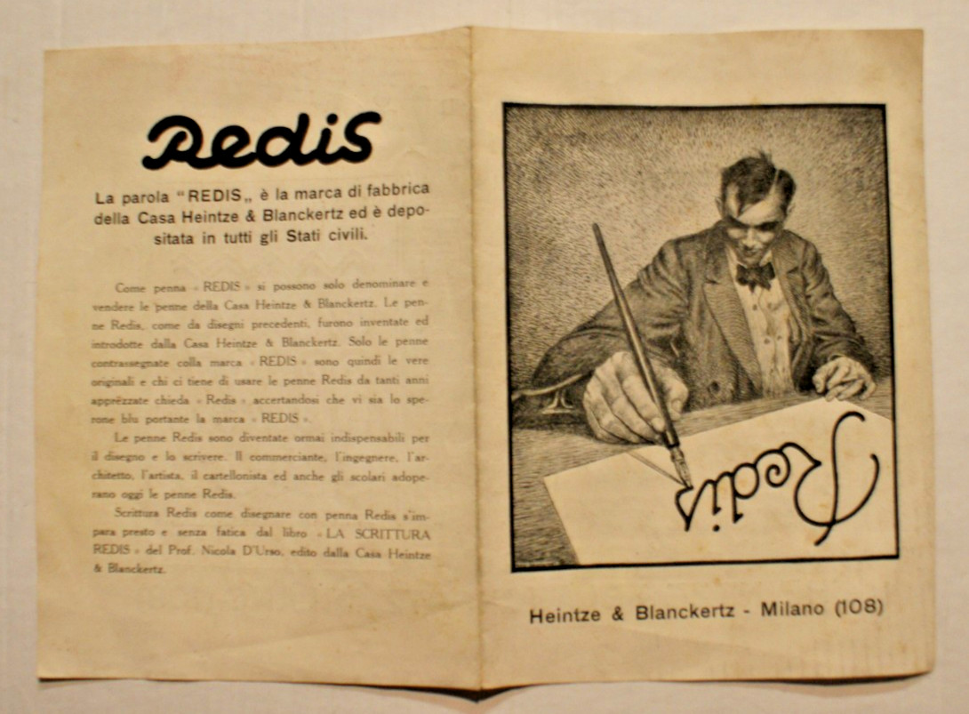 X827-PENNE PENNINI  HEINTZE & BLANCHERTZ MILANO-DEPLIANT PUB ANNI '30 (')