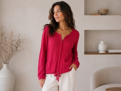 Cecil Damen Cardigan/ Pullover Gr XL Rot Neu mit Etikett