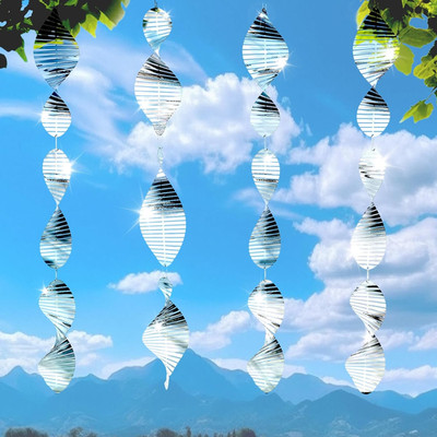 Bird Deterren for outside Patio, High Reflective Fishbone Bird Scare Devices Win