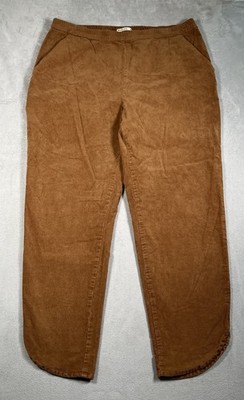 Marine Layer Allison Brown Corduroy Pants Womens XL Camel Pull On Elastic Waist