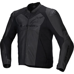 Alpinestars Faster V3 Airflow Leather Jacket Motorcycle Black Black