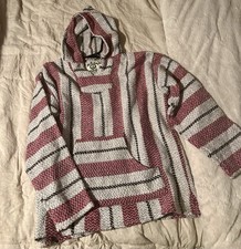 Baja Joe Mexican Baja Poncho M Hoodie Surfer Skater Drug Rug Pullover