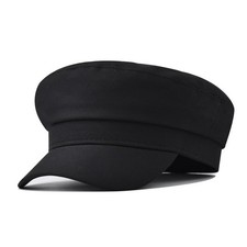 Chauffeur Hat Newsboy Cap Beret Driver Costumes Captain-Hat One Size, Black